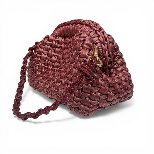 ZD Resh Mini in Plum Wine with Rhinestone wristlet
