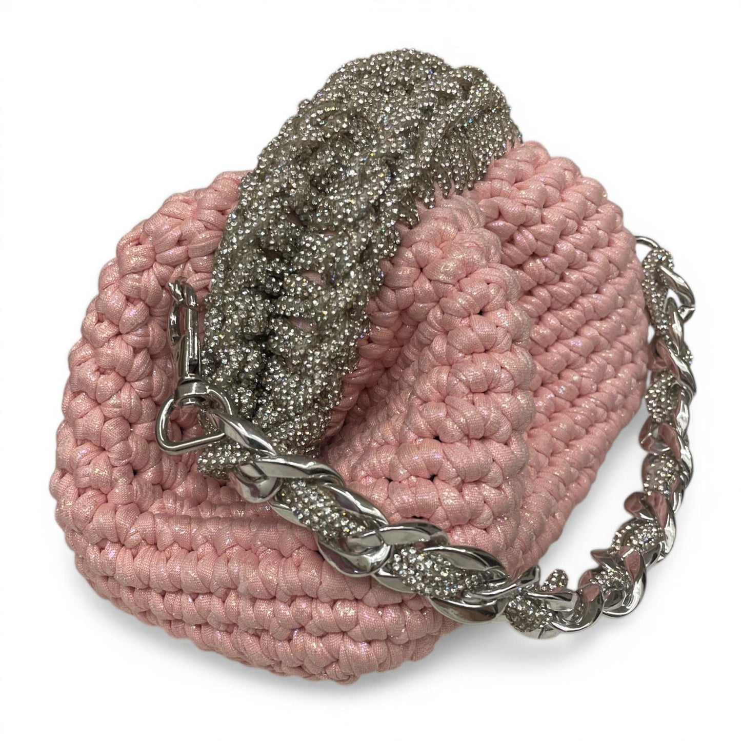 ZD Mini Resh in Baby Pink With Silver Rhinestone