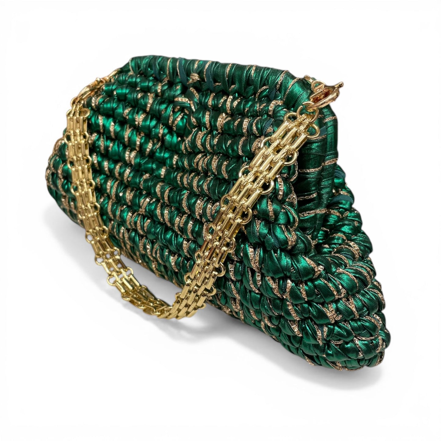 ZD Small Razzle Dazzle Emerald Green with Gold cord