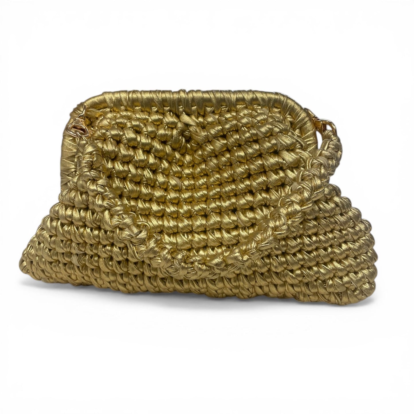 ZD Small Razzle Dazzle in Gold-With Handcrafted Crochet Wristlet