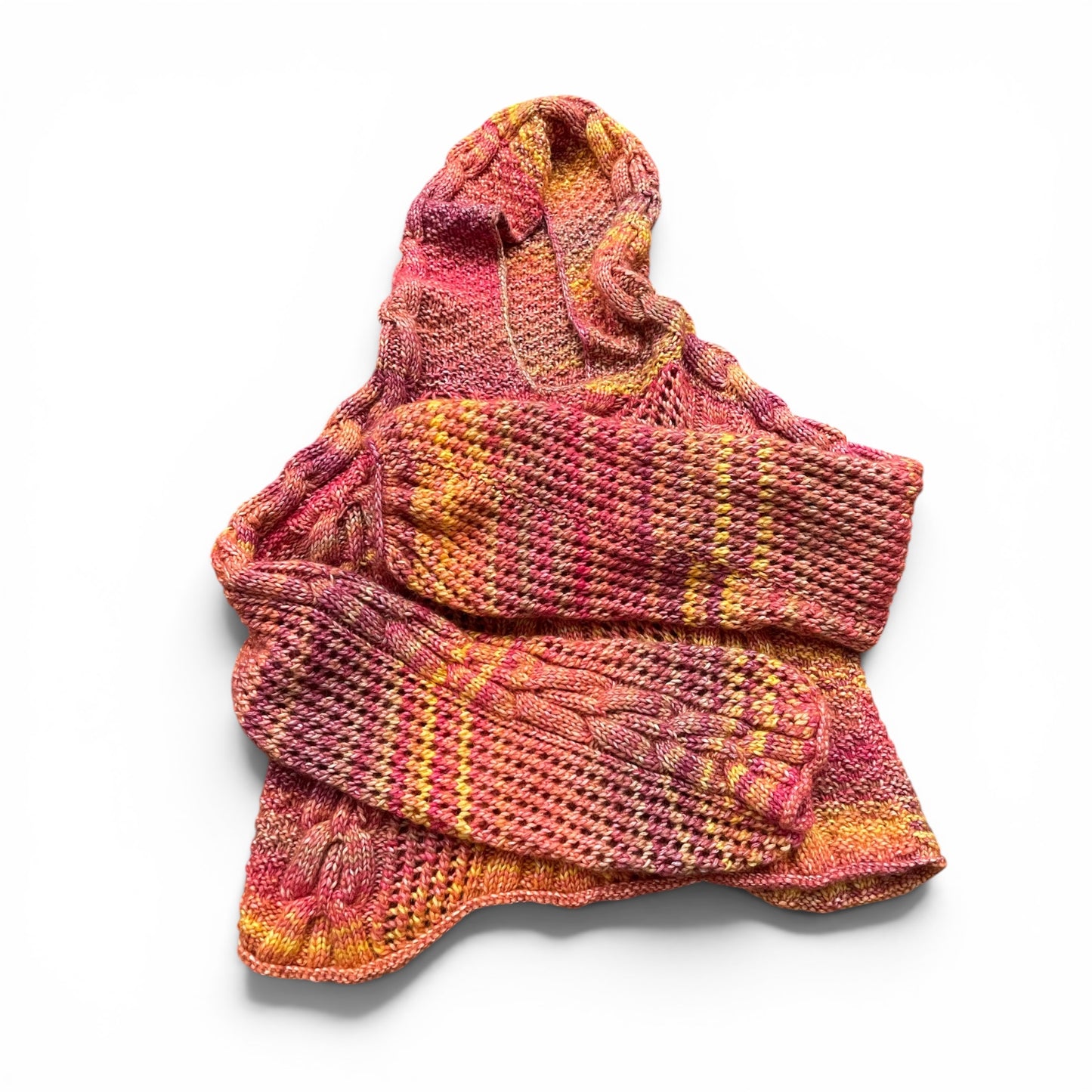 The ZD Orange Hand Knit Hoodie