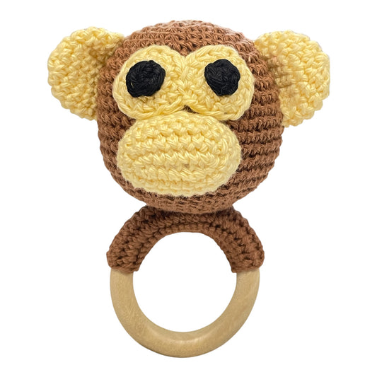 ZD Crochet Monkey Rattle-Handmade with love