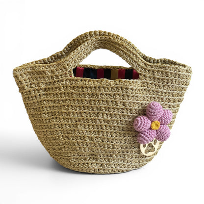 ZD Bucket Bag in Beige Raffia