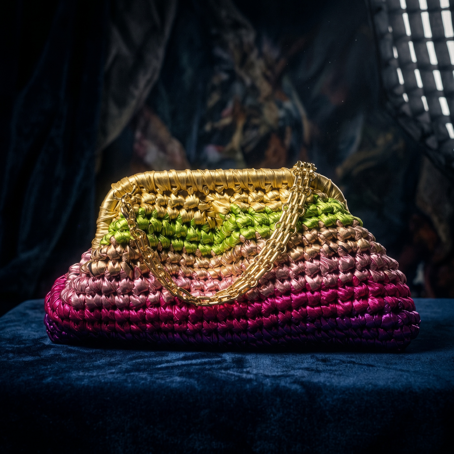 ZD Small Razzle Dazzle Clutch in Multicolor-Six Tones