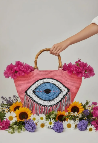 ZD Evil Eye Tote Pink