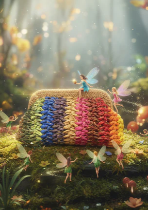 ZD Raffia Multicoloured Clutch