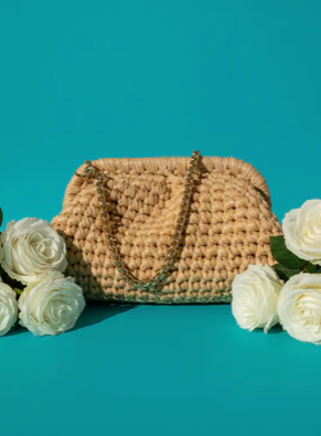 ZD Small Razzle Dazzle Clutch in Rainbow Beige