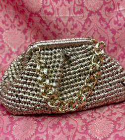 ZD Medium Champagne Razzle Clutch