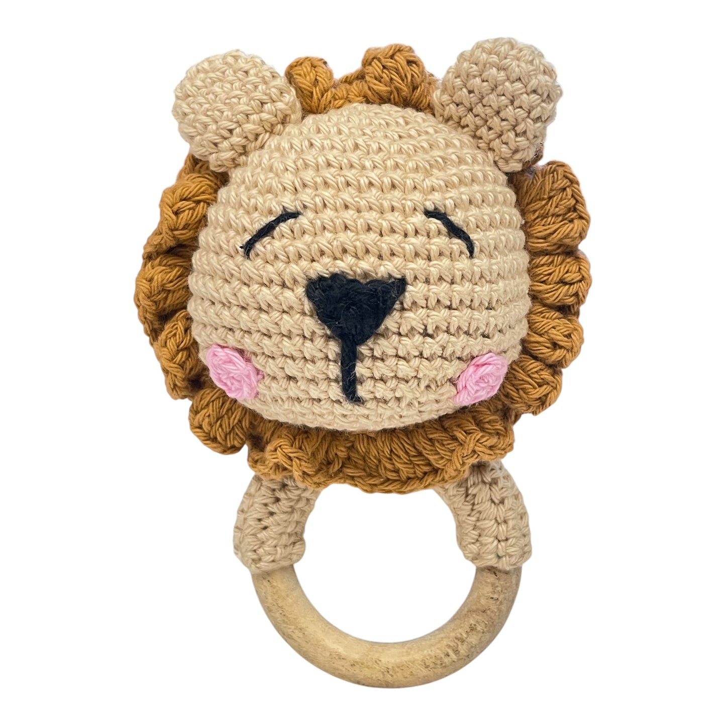 ZD Crochet Rattle Tiger with Pink Cheeks-Handmade with love