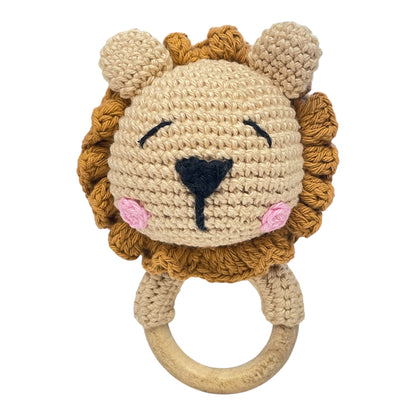 ZD Crochet Rattle Tiger with Pink Cheeks-Handmade with love