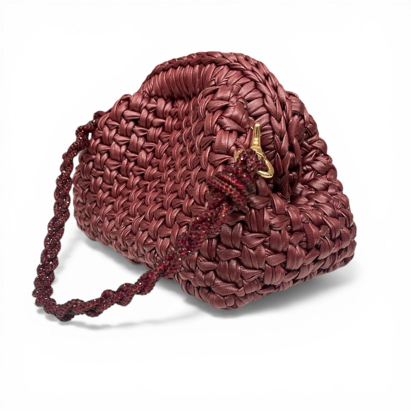 ZD Resh Mini in Plum Wine with Rhinestone wristlet