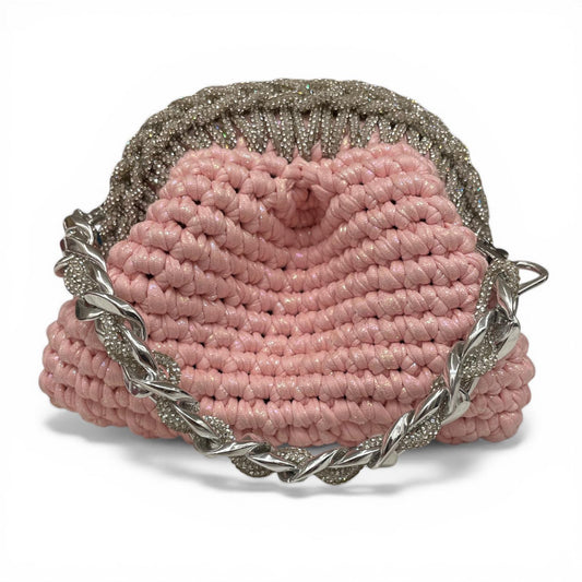ZD Mini Resh in Baby Pink With Silver Rhinestone