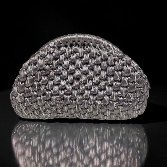 ZD Lumière Dome Silver Clutch