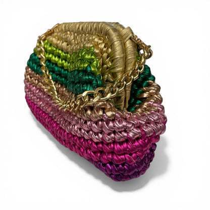ZD Small Razzle Dazzle Clutch in Multicolor-Six Tones