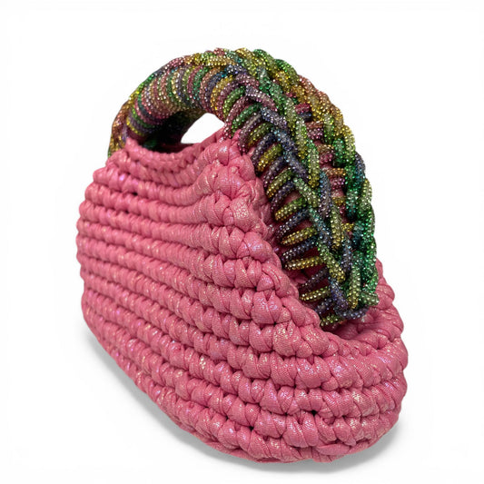 ZD Raseel Pink With Rainbow Rhinestone