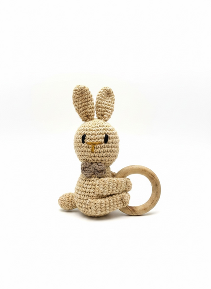 ZD Crochet Rattle Bunny -Handmade with love