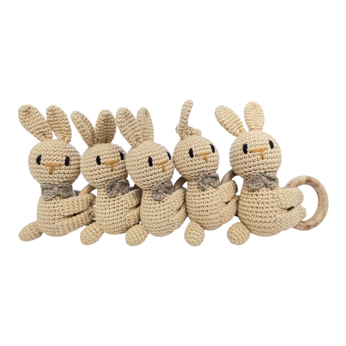 ZD Crochet Rattle Bunny -Handmade with love